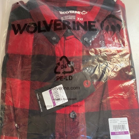 Wolverine Men's Flannel Shirt Hastings Size XXL - Picture 1 of 5